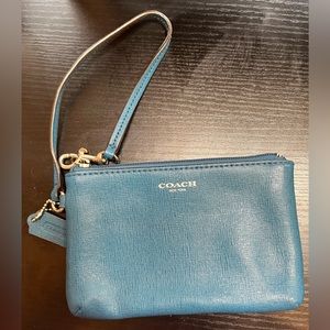 Teal Coach Wristlet